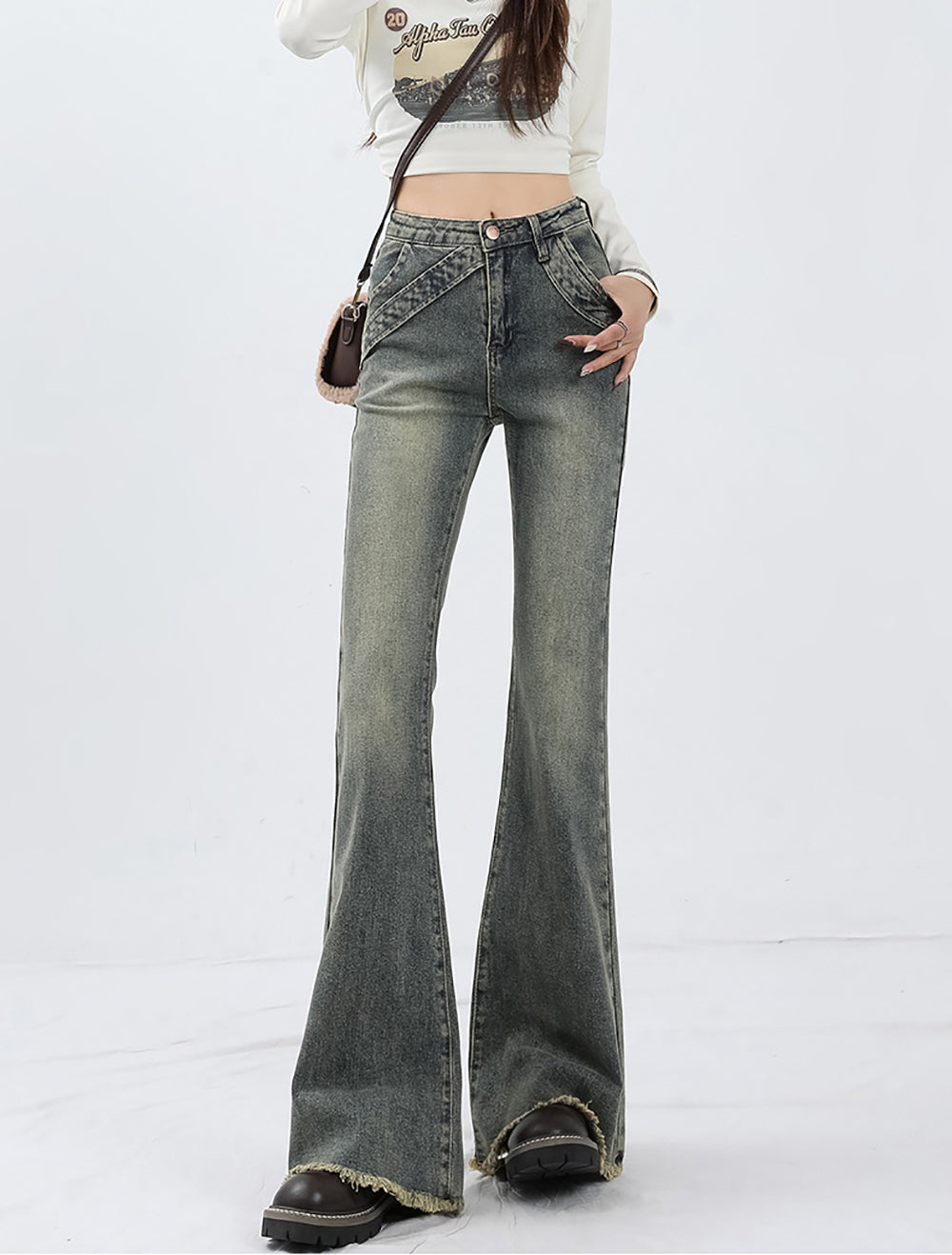 Women Bootcut Light Fade Jeans