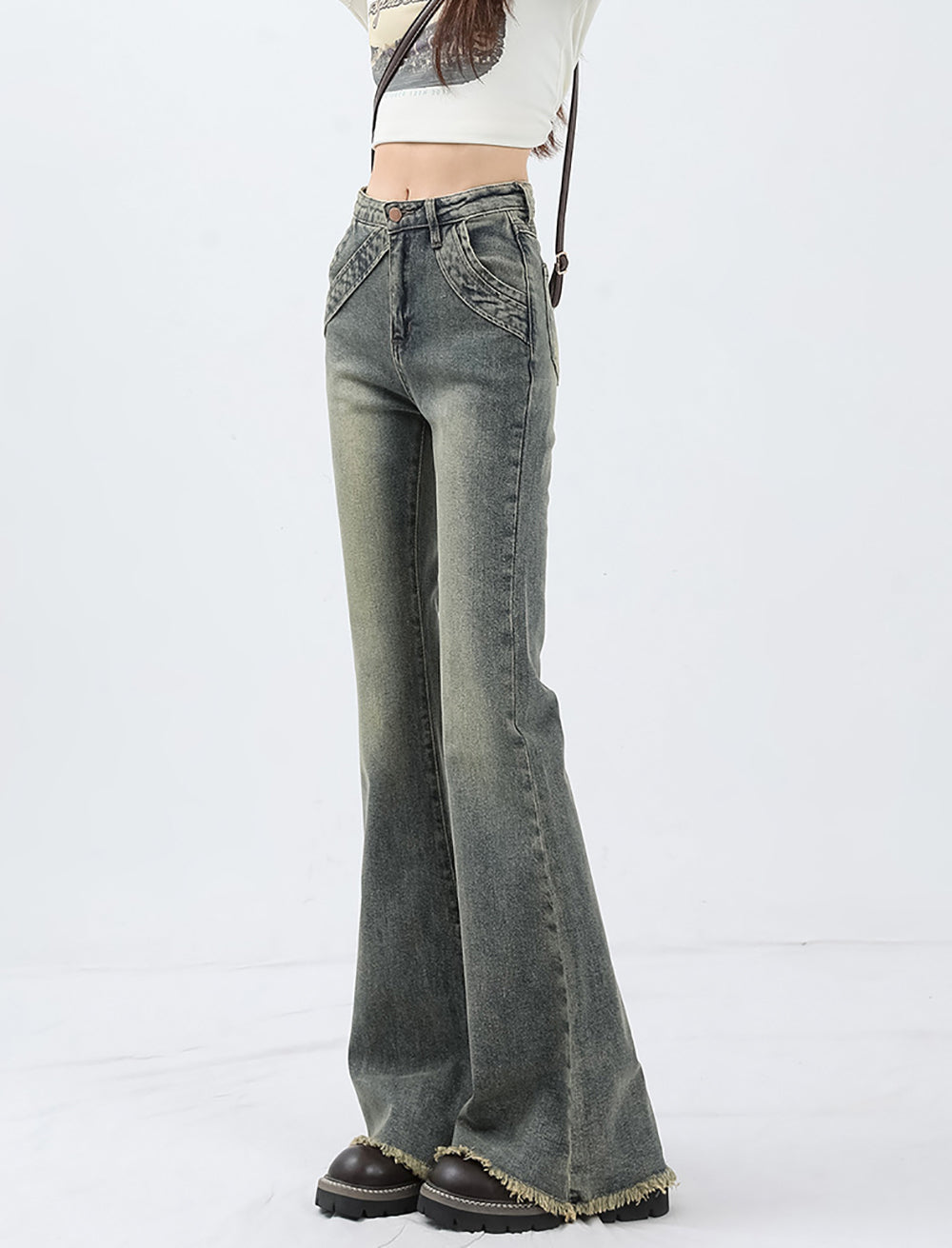 Women Bootcut Light Fade Jeans