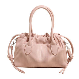 Pink Solid Two Handles Hobo Bag