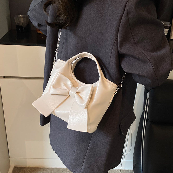 Bow Detail PU Bucket Sling Bag