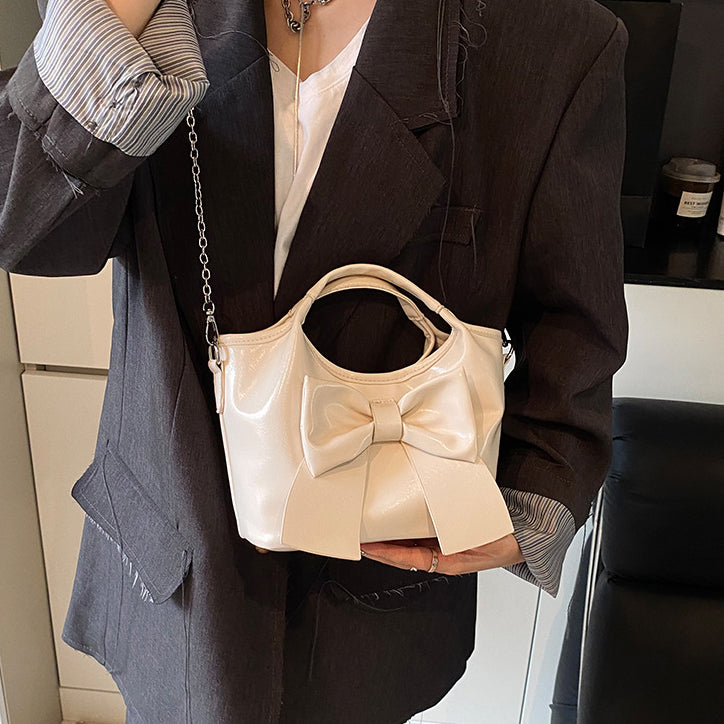 Bow Detail PU Bucket Sling Bag
