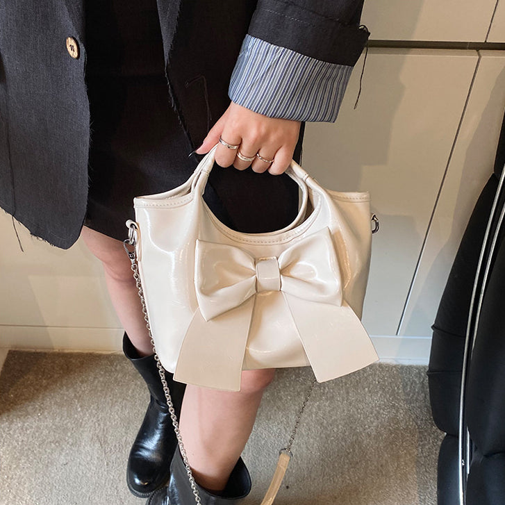 Bow Detail PU Bucket Sling Bag