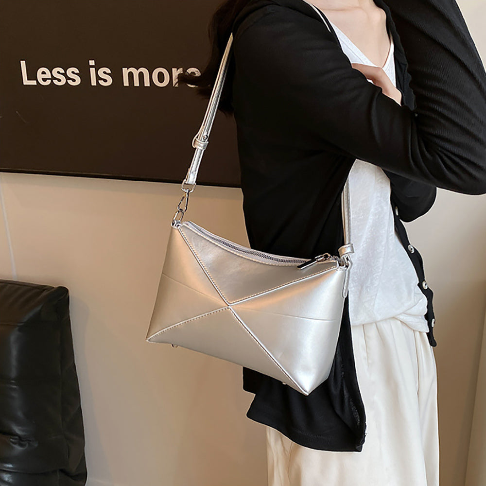 Women Solid Structured Sling Bag