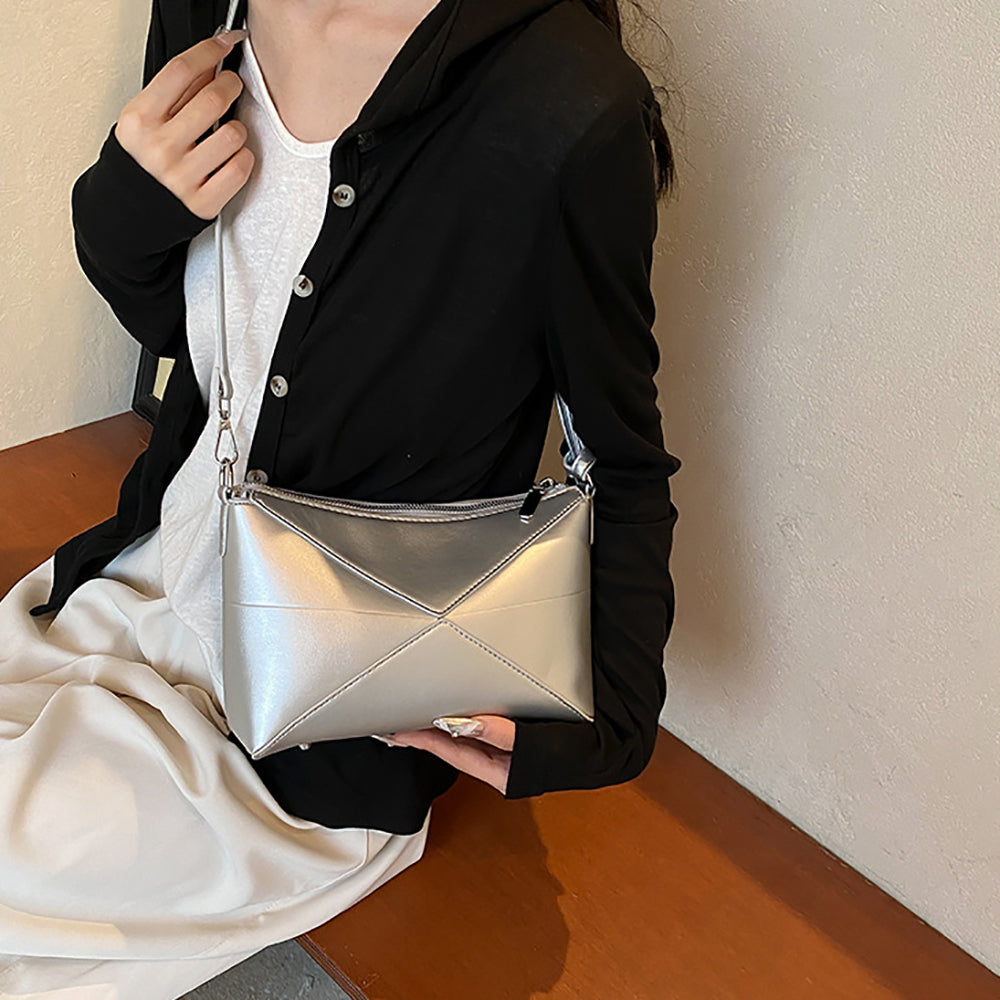 Women Solid Structured Sling Bag