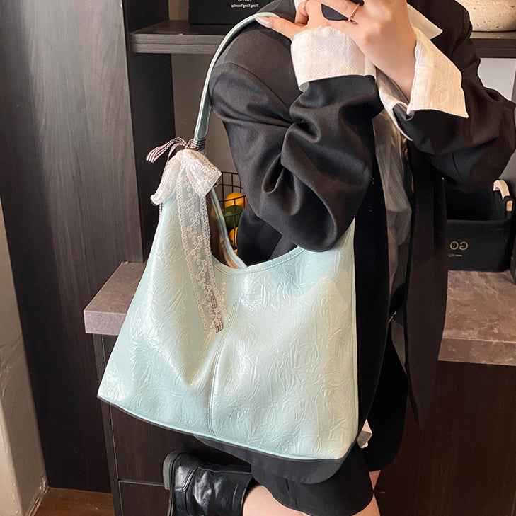 Green Solid One Handle Sling Bag
