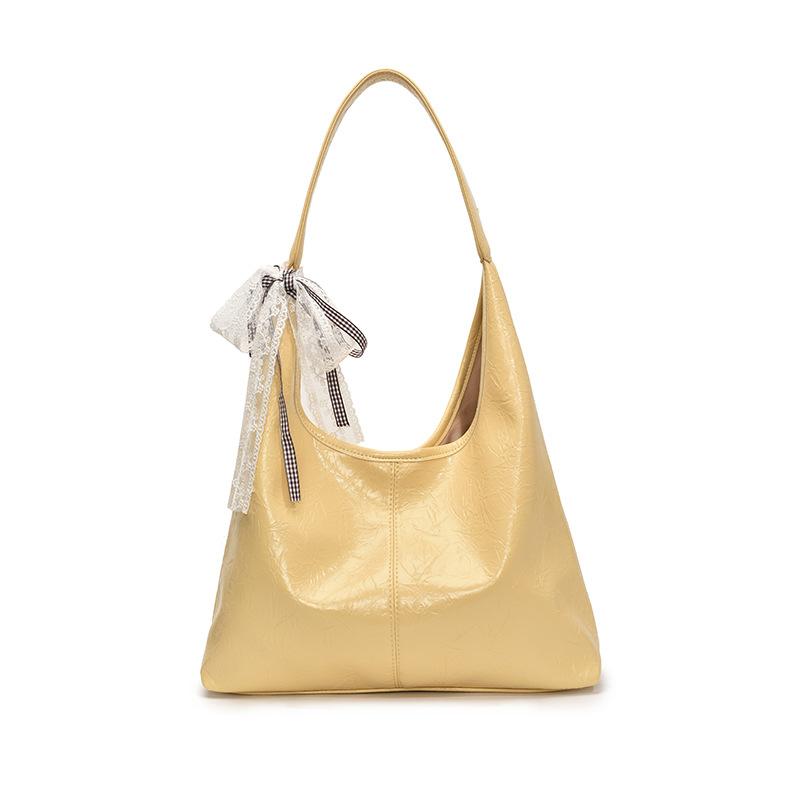 Yellow Solid One Handle Sling Bag