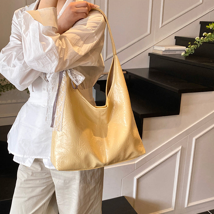 Yellow Solid One Handle Sling Bag