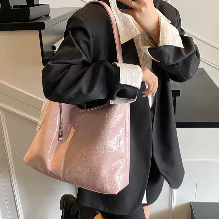 Pink Solid One Handle Sling Bag