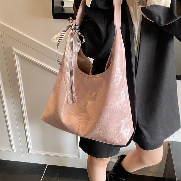 Pink Solid One Handle Sling Bag