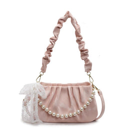 Pink Solid Two Handles Tote Bag
