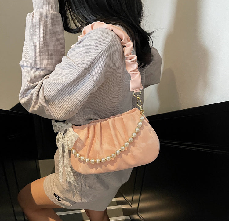 Pink Solid Two Handles Tote Bag