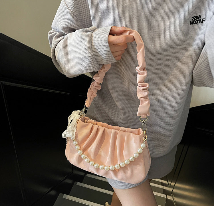 Pink Solid Two Handles Tote Bag