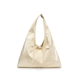 White Solid Two Handles Sling Bag