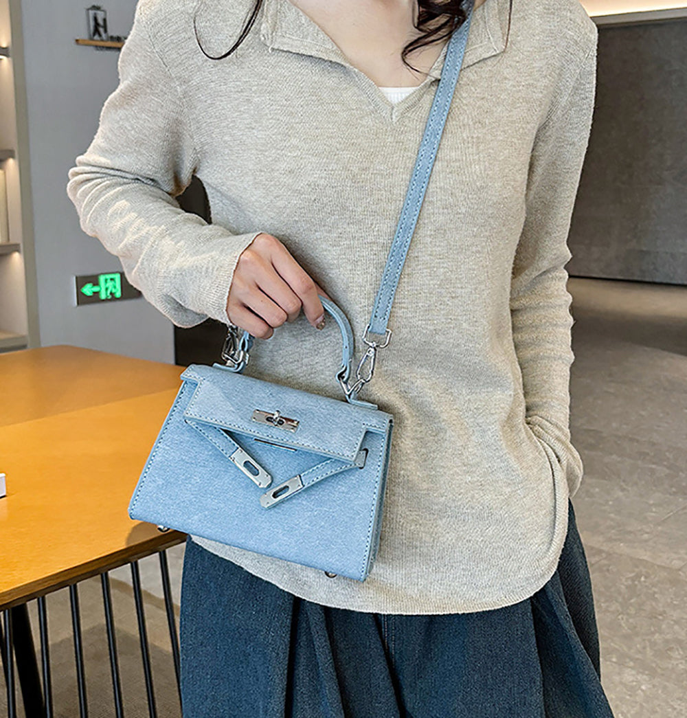 Women Solid Structured Satchel Bag