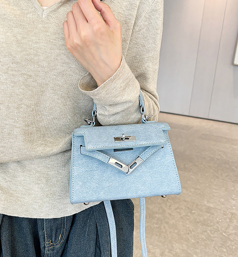 Women Solid Structured Satchel Bag