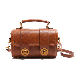 Brown Solid One Handle Sling Bag