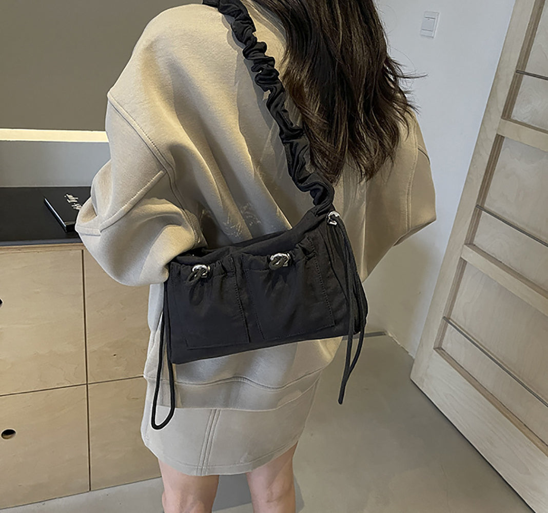Women Solid Structured Sling Bag