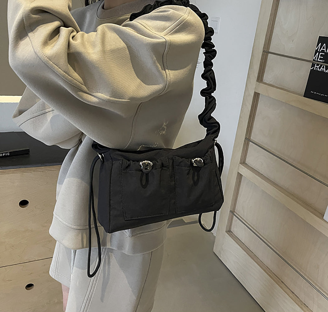 Women Solid Structured Sling Bag
