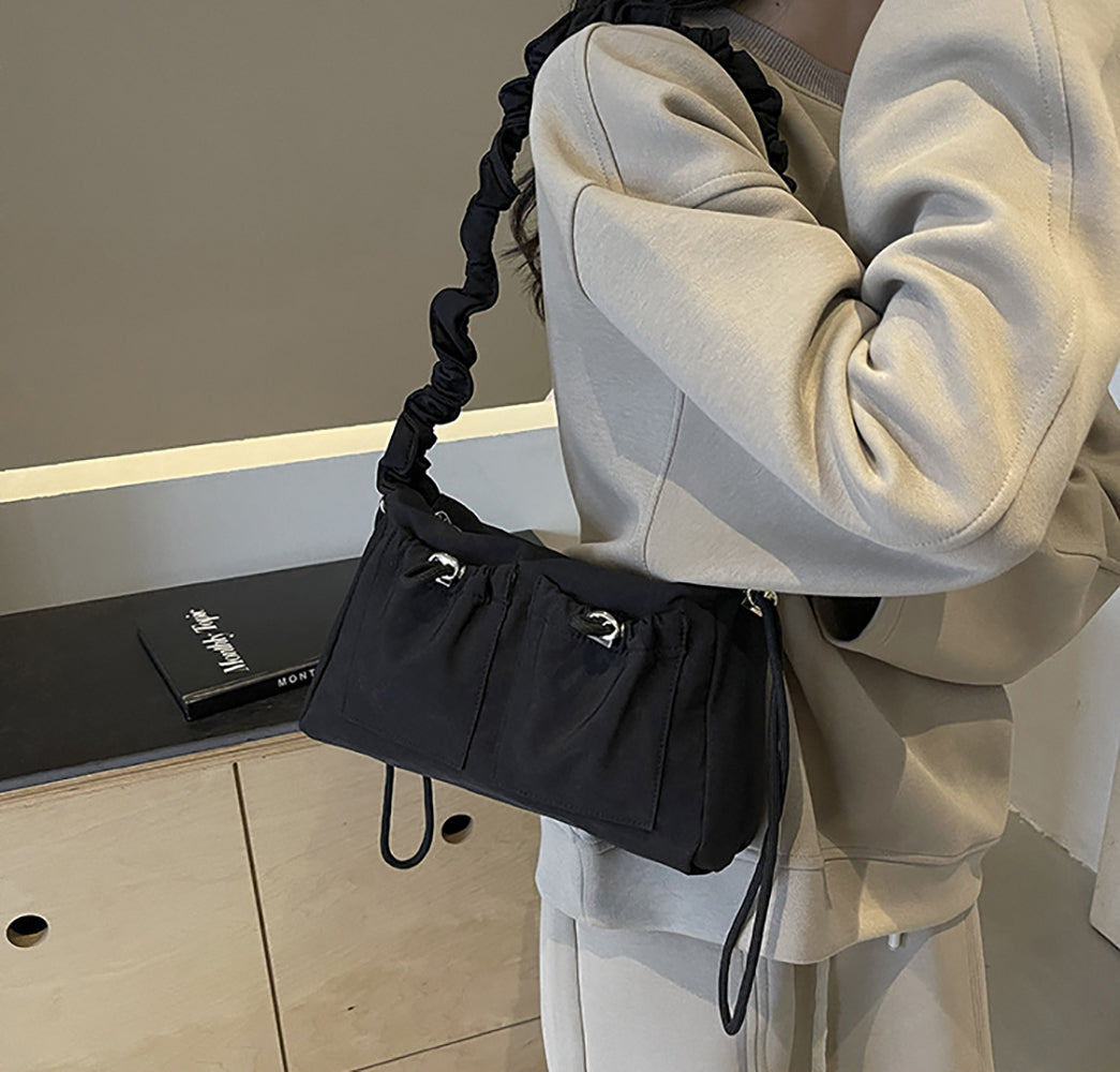 Women Solid Structured Sling Bag