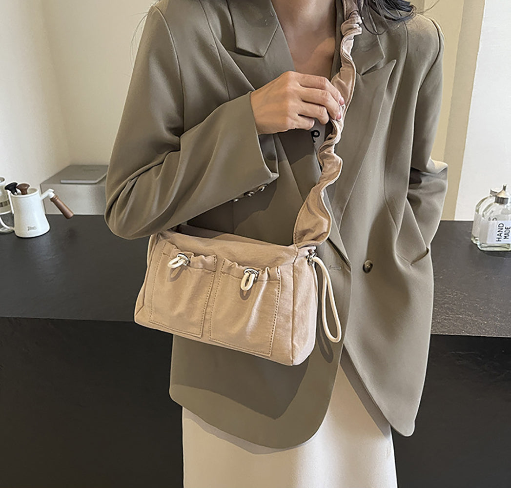 Women Solid Structured Sling Bag