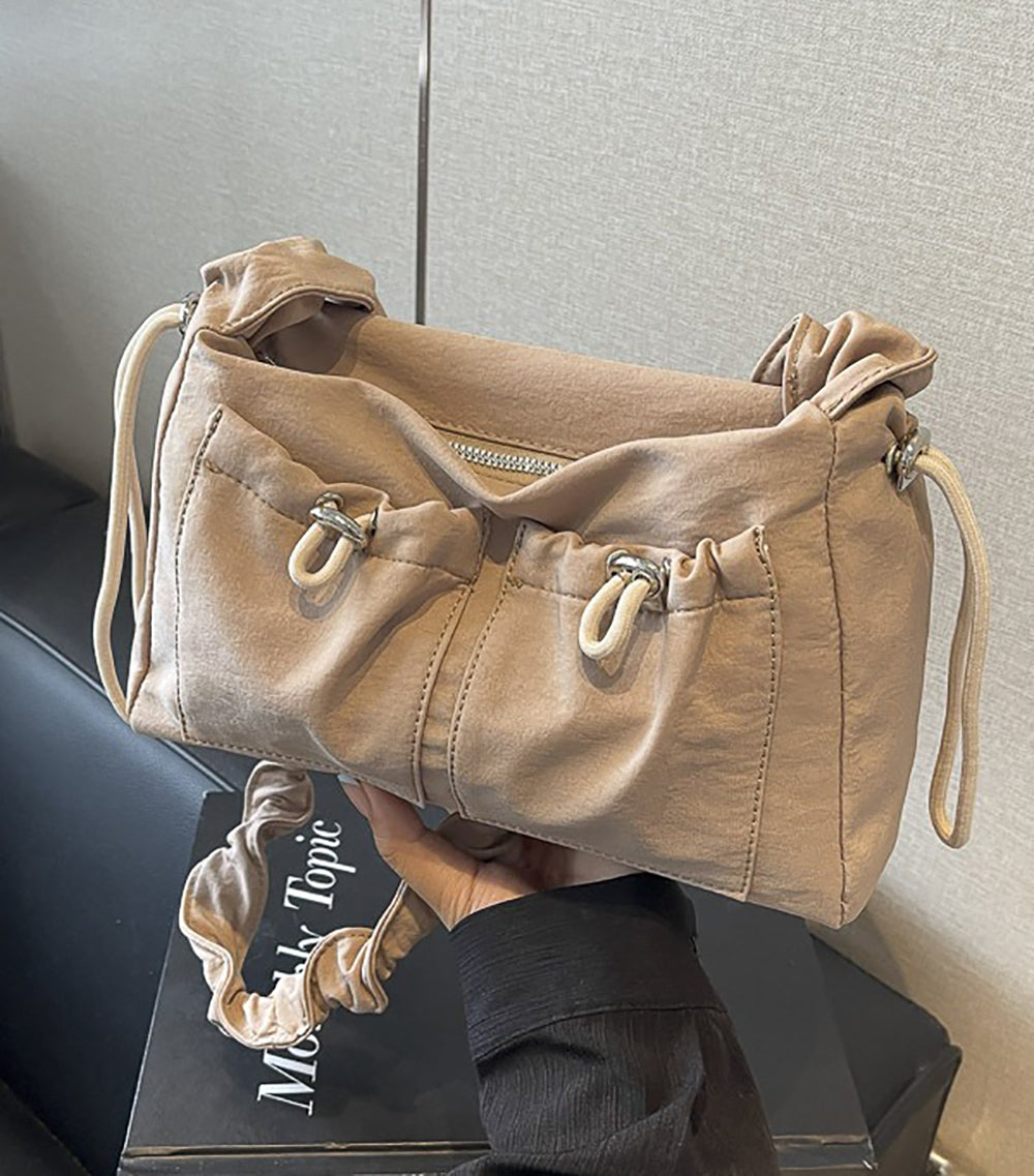 Women Solid Structured Sling Bag