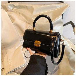 Suede Structured Shoulder Bag