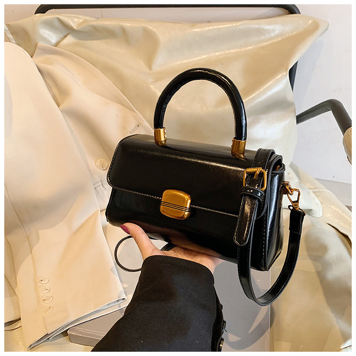 Suede Structured Shoulder Bag