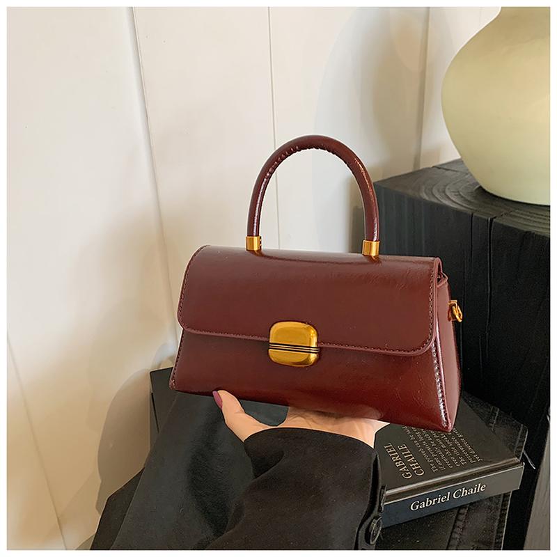Suede Structured Shoulder Bag