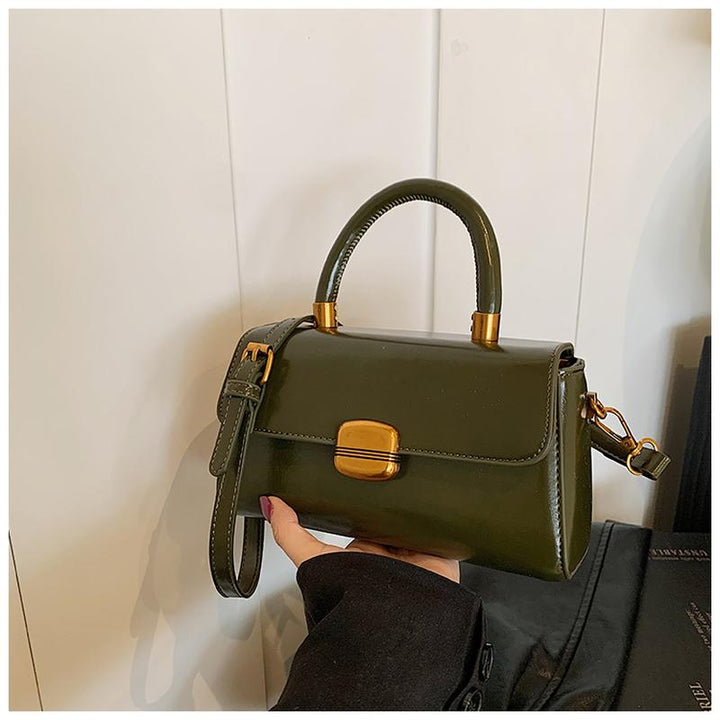 Suede Structured Shoulder Bag