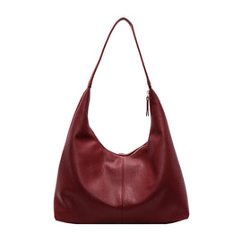 Maroon Solid One Handle Shoulder Bag