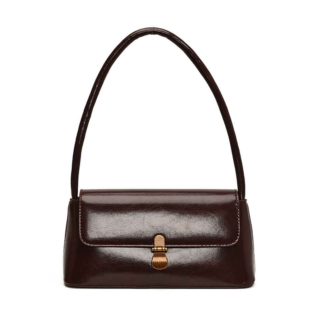 Red Solid One Handle Shoulder Bag