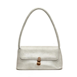 Grey Solid One Handle Shoulder Bag