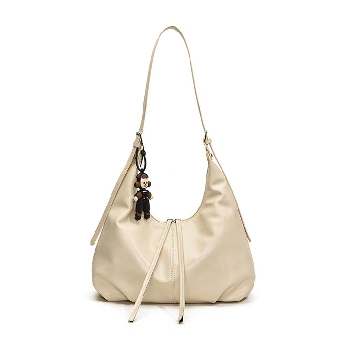 White Solid One Handle Sling Bag
