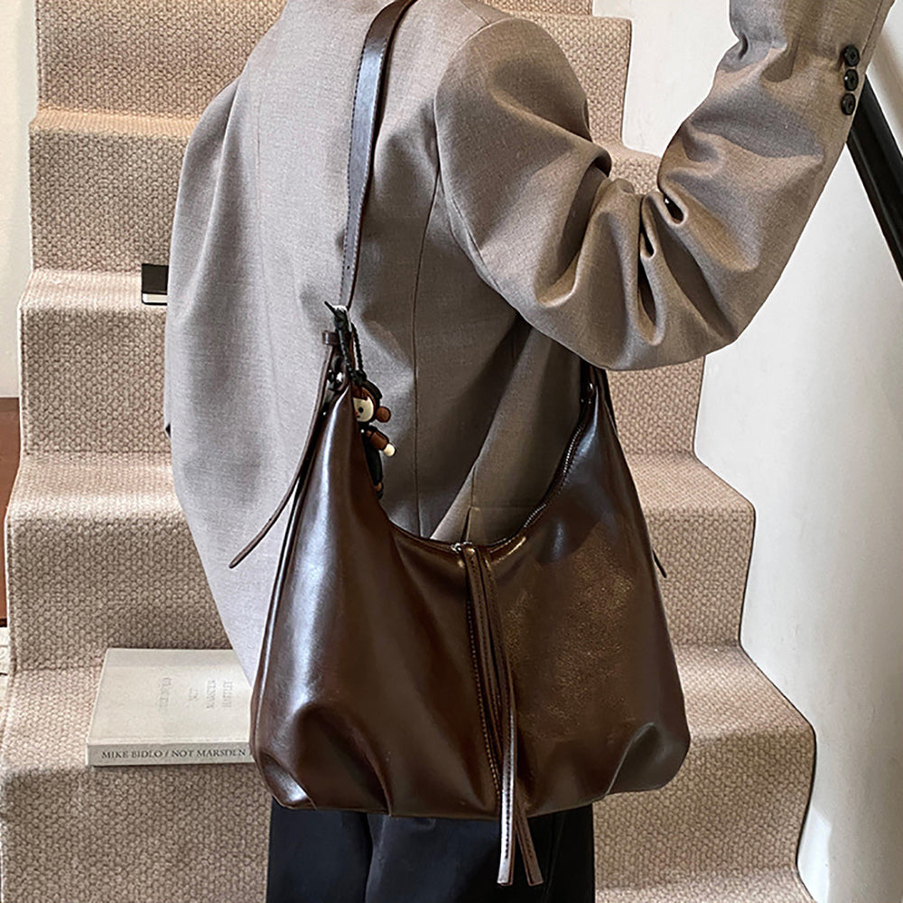 Coffee Solid One Handle Sling Bag