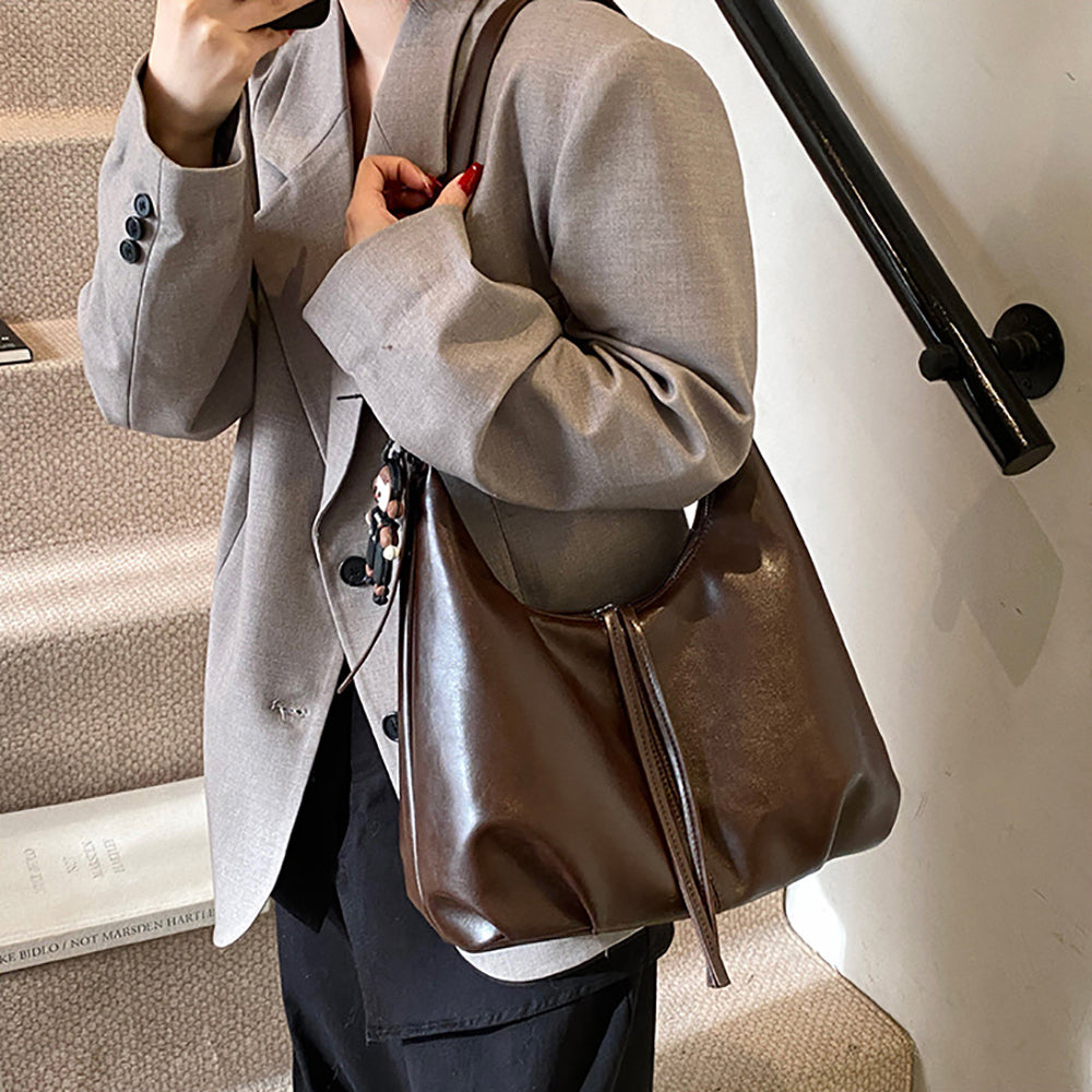 Coffee Solid One Handle Sling Bag