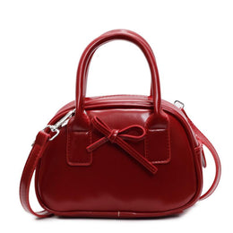 Maroon Solid Two Handles Sling Bag