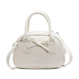 Off White Solid Two Handles Sling Bag