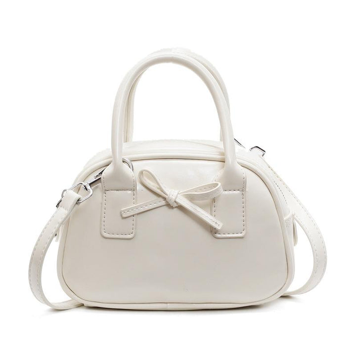Off White Solid Two Handles Sling Bag