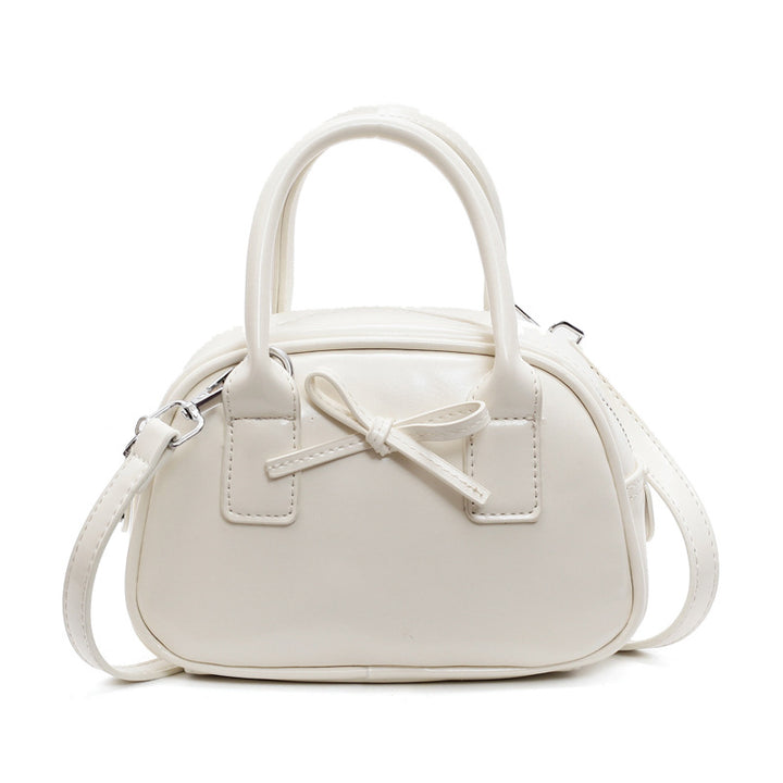 Off White Solid Two Handles Sling Bag