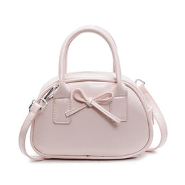 Pink Solid Two Handles Sling Bag
