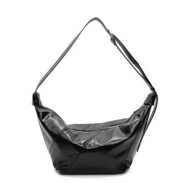 Black Solid One Handle Shoulder Bag
