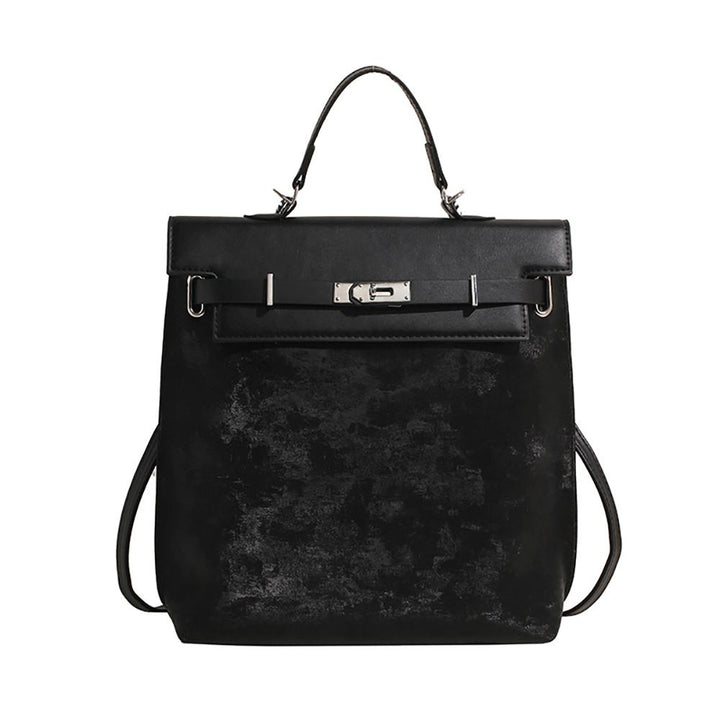 Women Solid Structured Handheld Bag