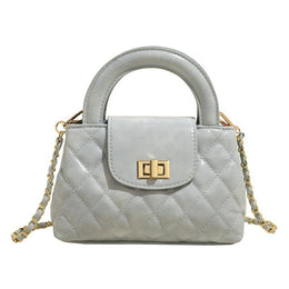 Blue Solid Two Handles Tote Bag