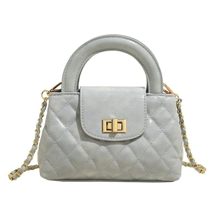 Blue Solid Two Handles Tote Bag