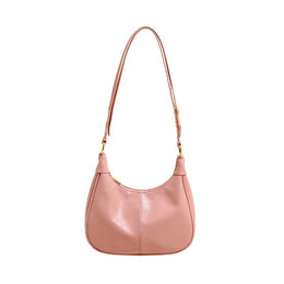 Pink Solid One Handle Shoulder Bag