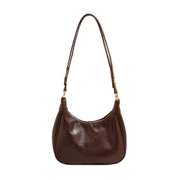 Coffee Solid One Handle Shoulder Bag