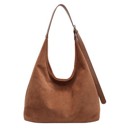 Suede Shopper Hobo Bag