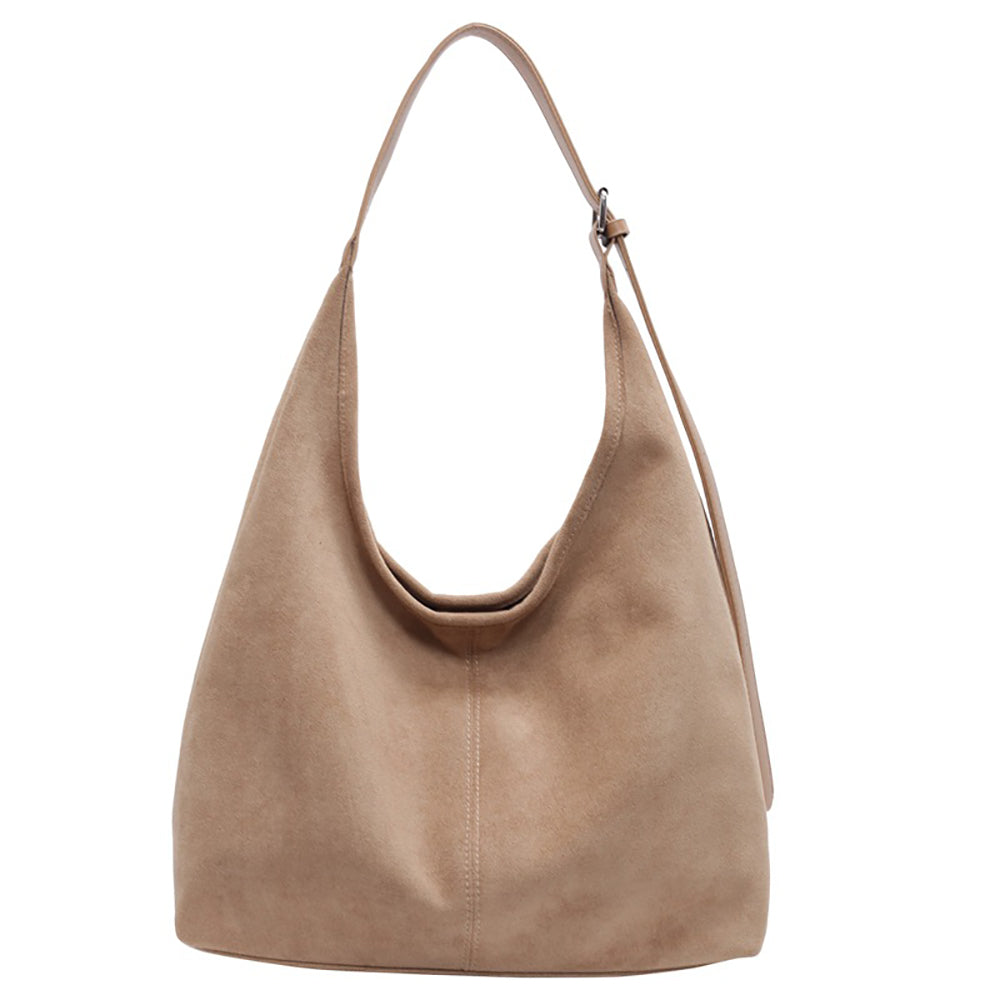 Suede Shopper Hobo Bag