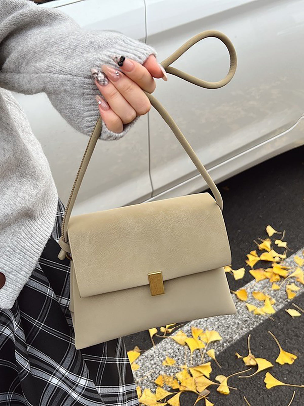 PU Structured Shoulder Bag