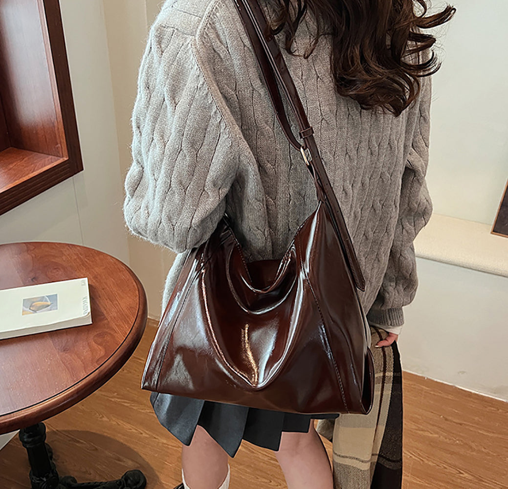 Coffee Solid One Handle Sling Bag